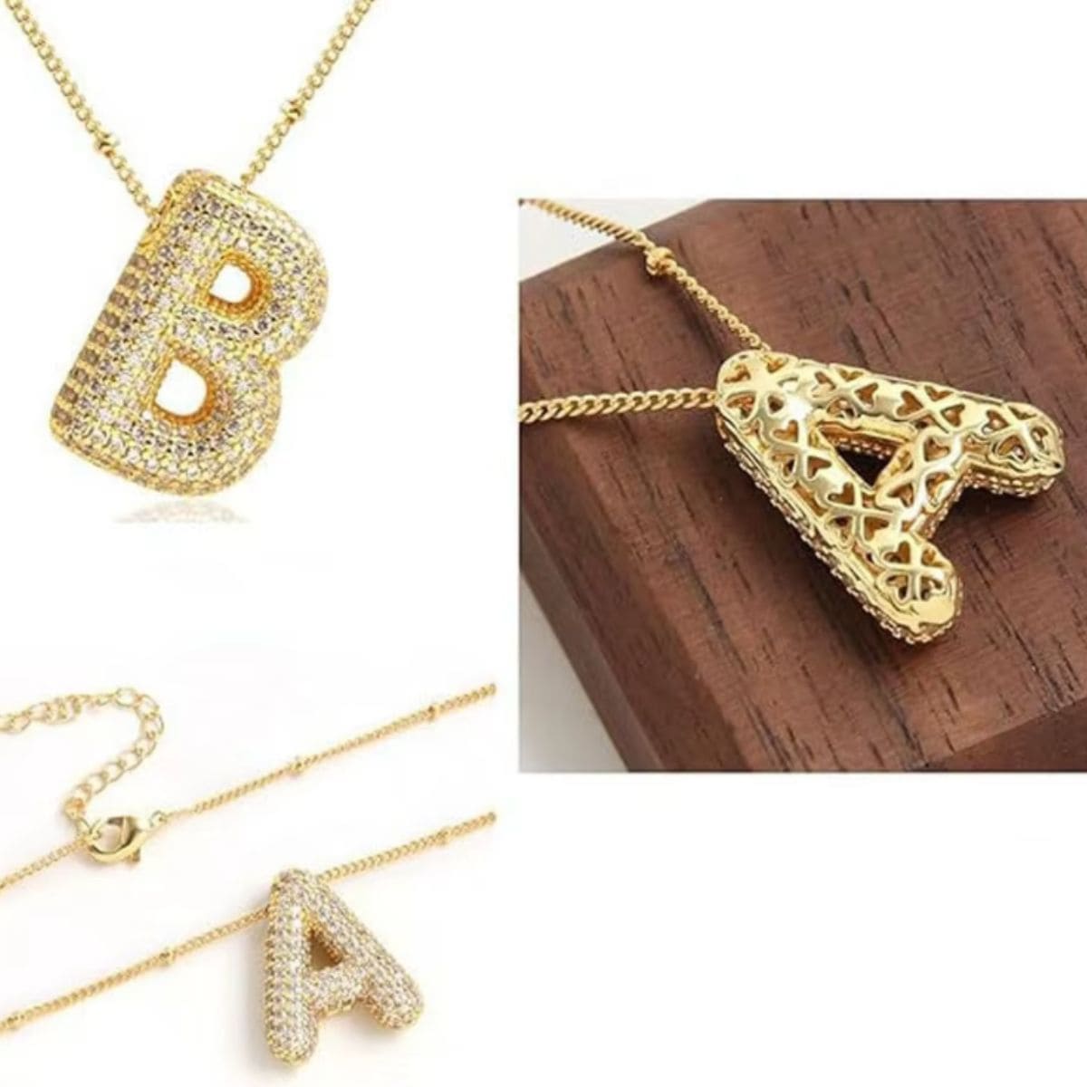 Colar Naroa Letra S Dourado