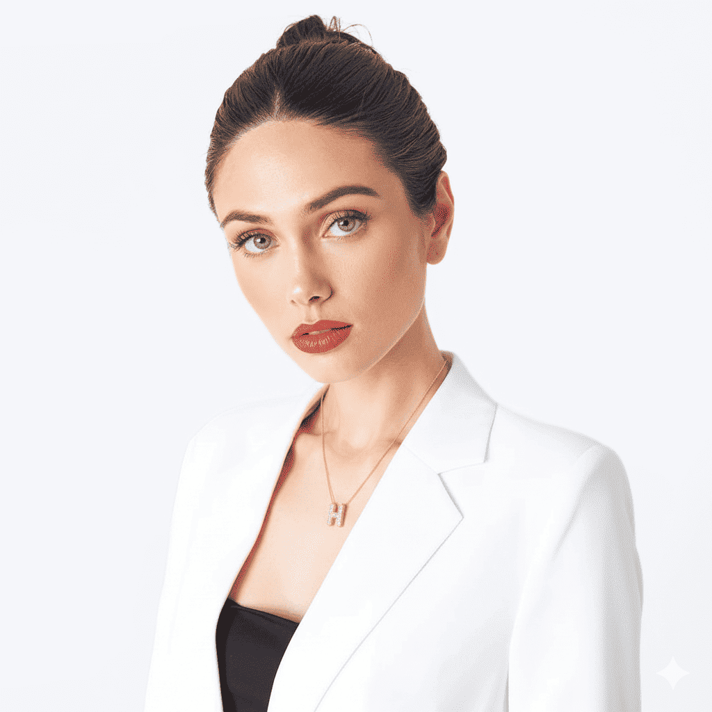 Colar Naroa Letra H Dourado