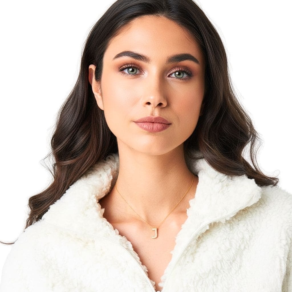 Colar Naroa Letra J Dourado