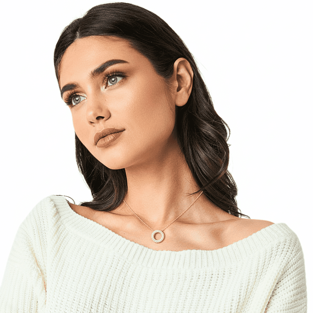 Colar Naroa Letra O Dourado