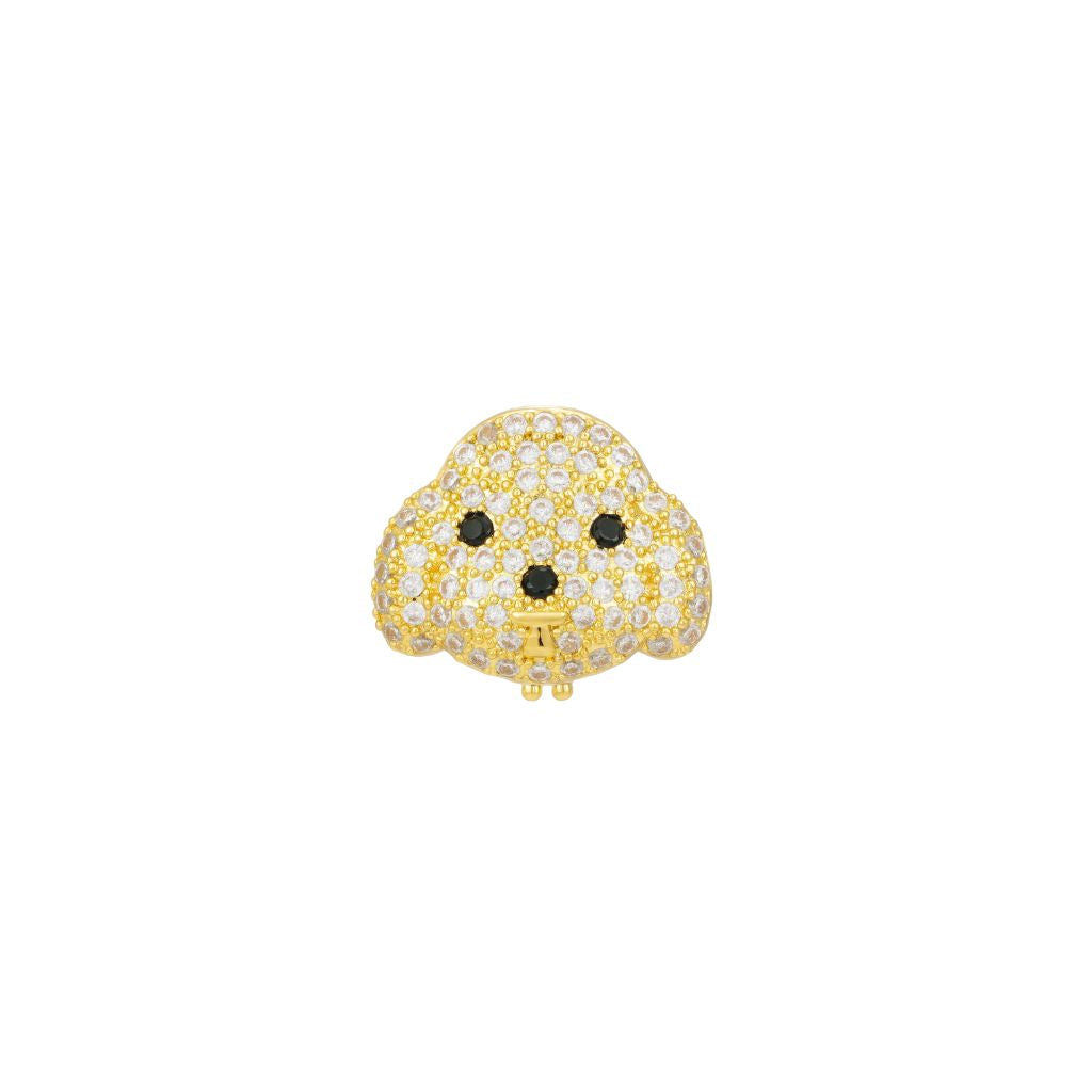 Charm Naroa Doguinho Dourado Zircônia