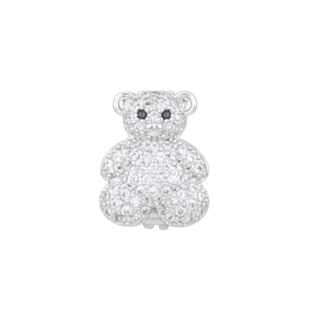 Charm Naroa Urso Prata Zircônia