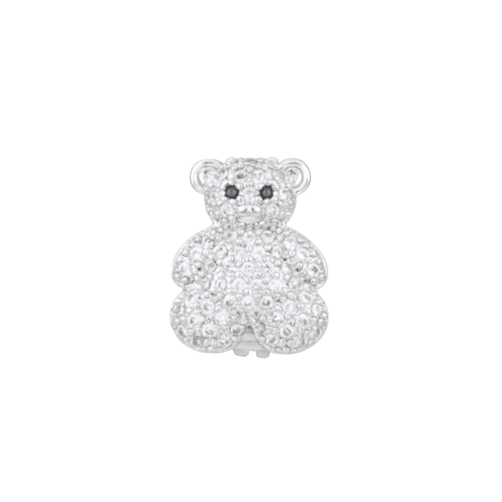 Charm Naroa Urso Prata Zircônia