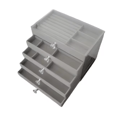 Porta Jóias Naroa 5 Gavetas Cinza - Naroa