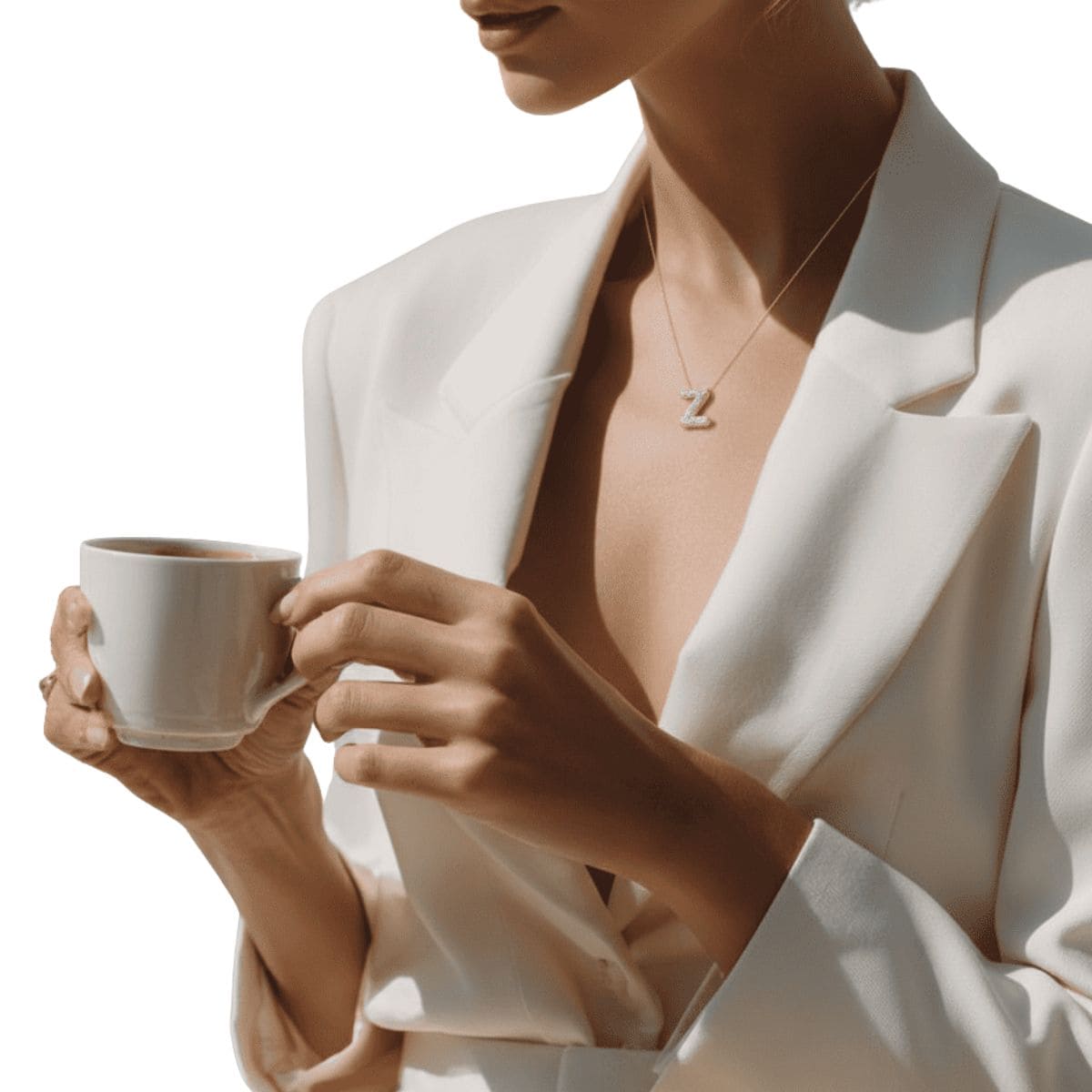 Colar Naroa Letra Z Dourado