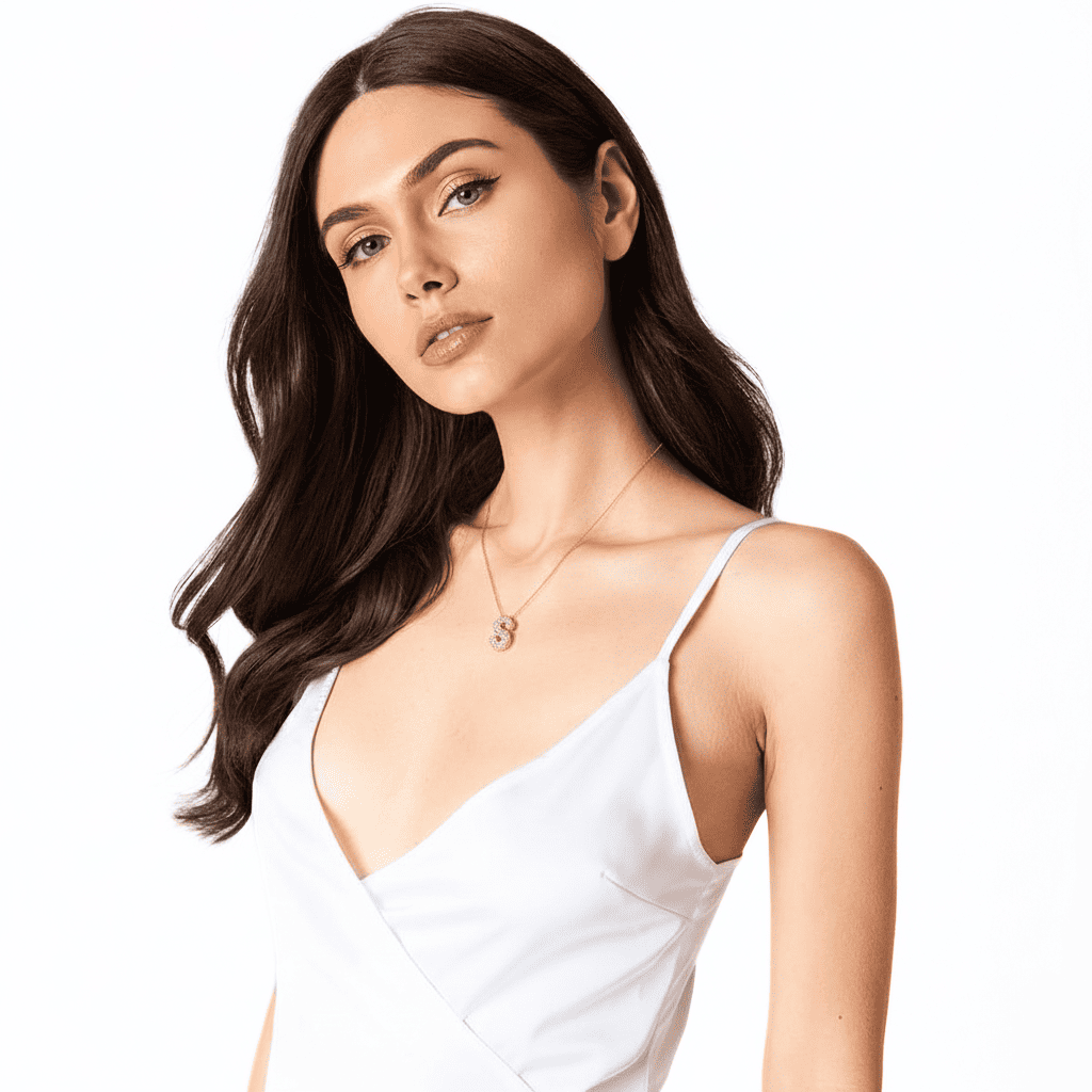 Colar Naroa Letra S Dourado