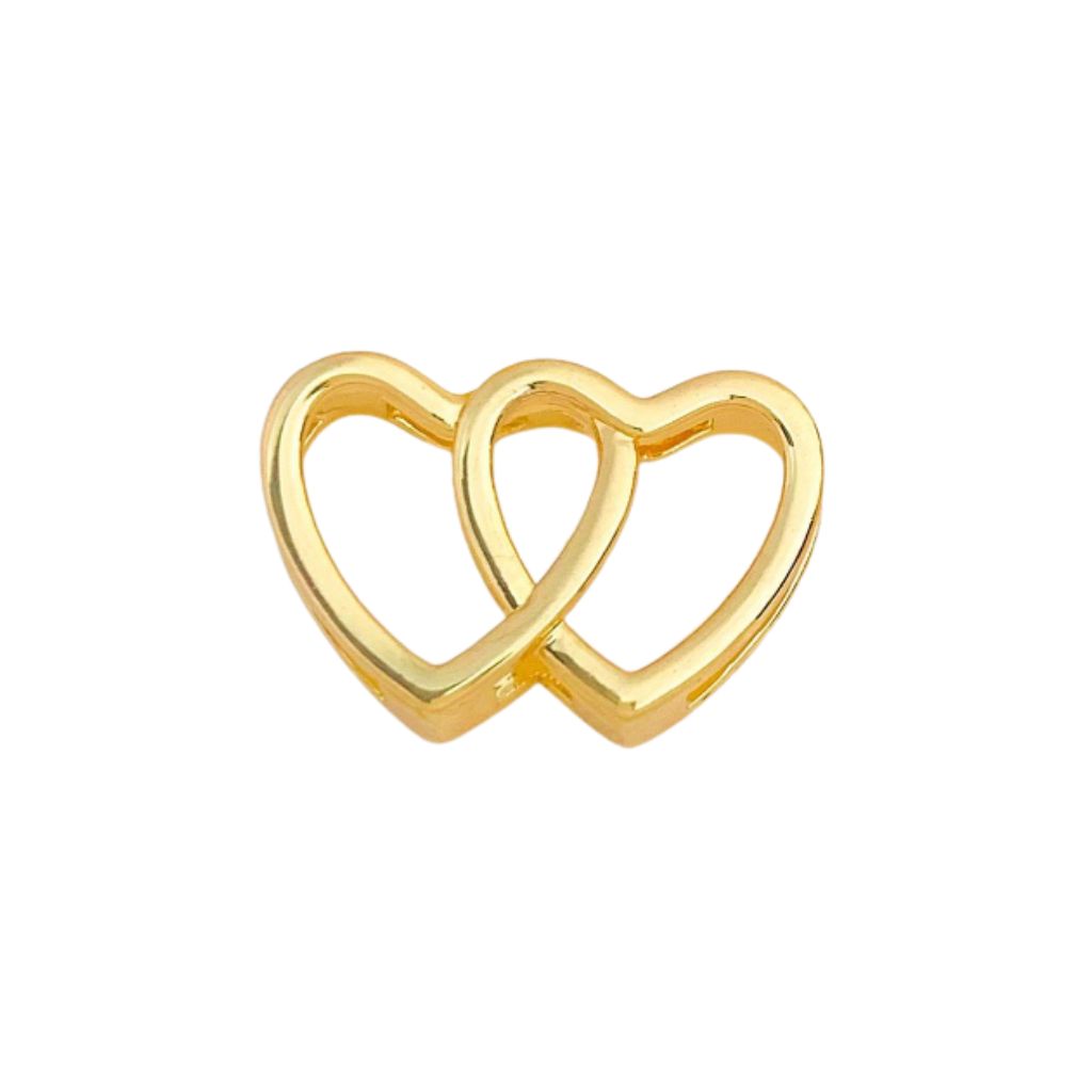 Charm Naroa Corações Entrelaçados Dourado