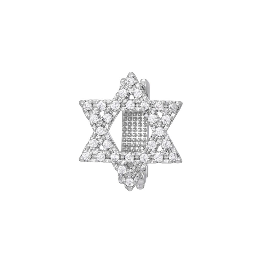 Charm Naroa Estrela Davi Prata Zircônia