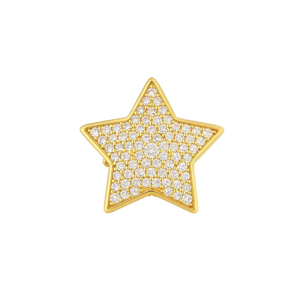 Charm Naroa Estrela Dourada Zircônia