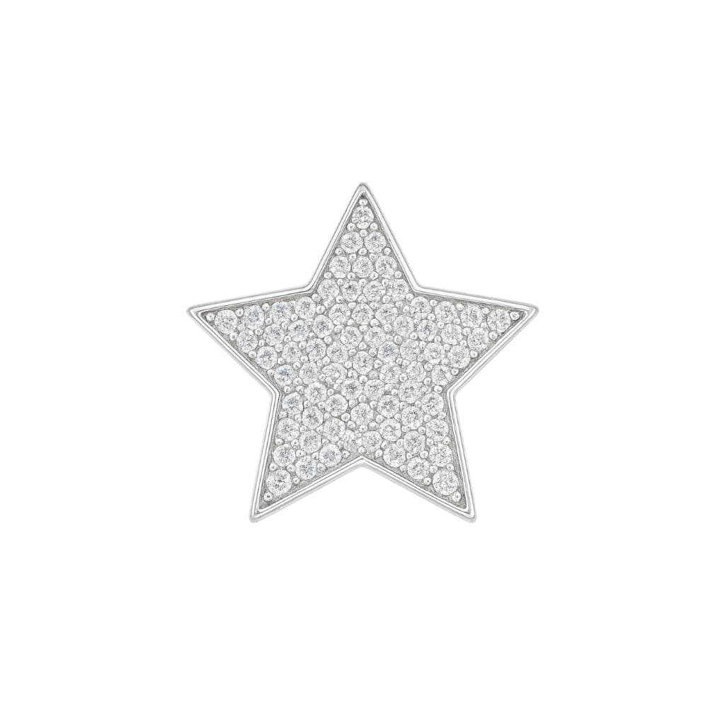 Charm Naroa Estrela Prata Zircônia