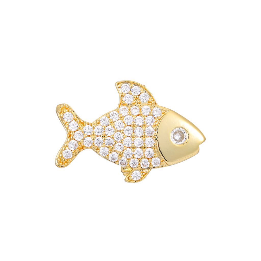 Charm Naroa Peixe Dourado Zircônia