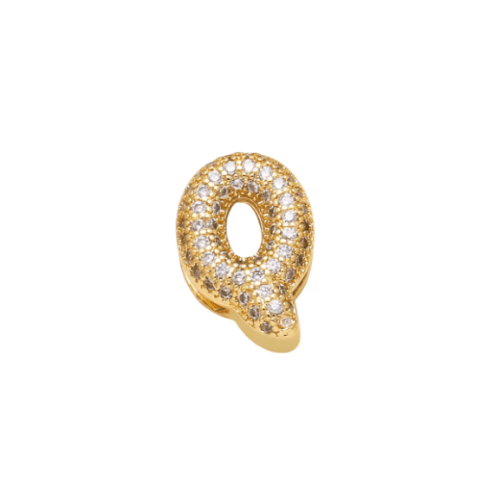 Charm Naroa Letra Q Dourada - Naroa