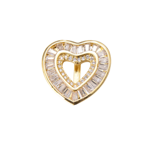 Charm Naroa Coração Pedras Dourado - Naroa